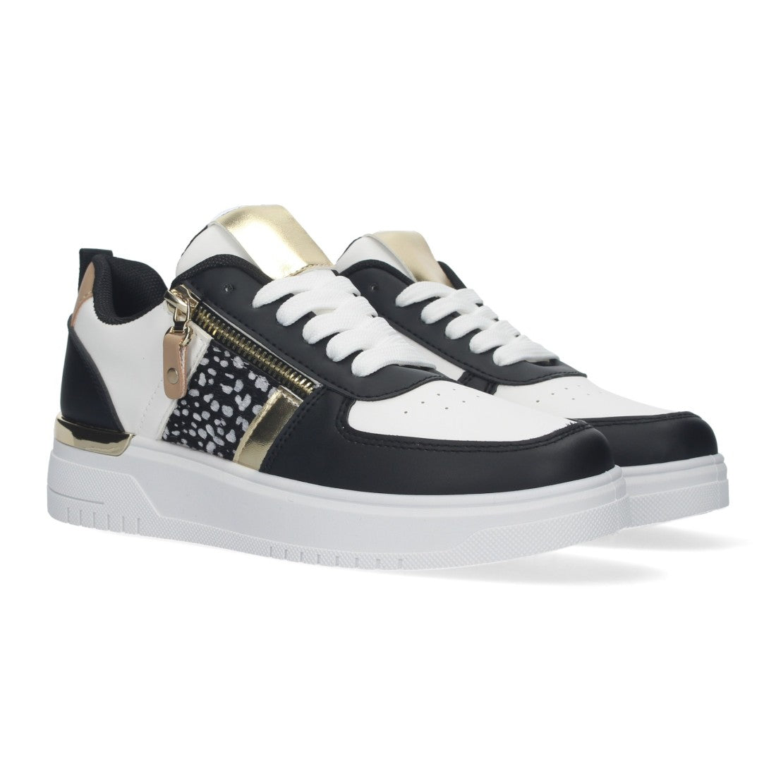 Zapatilla Negra Dorada Mujer