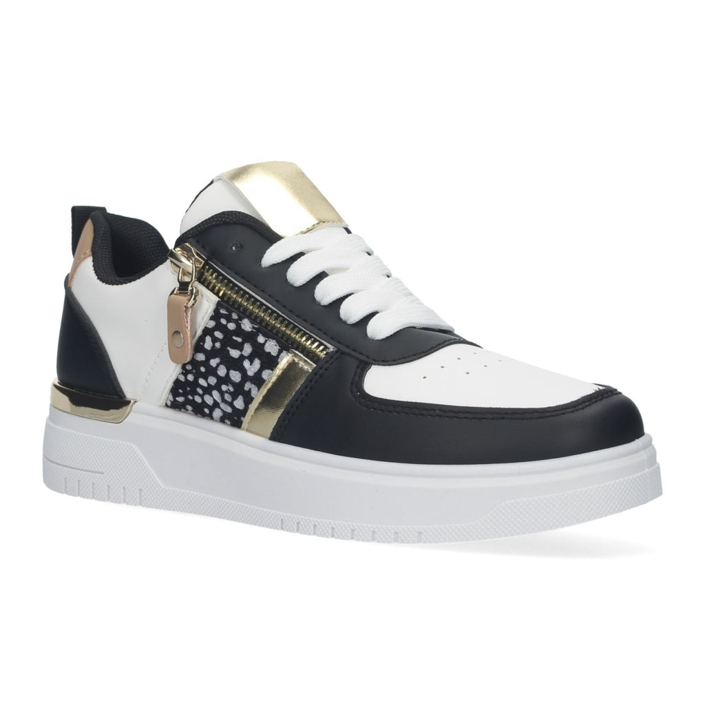 Zapatilla Negra Dorada Mujer