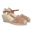 Sandalia Valenciana de Yute – Diseño Bordado y Elegante - Kaki