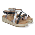 Sandalia plana Elegantes y Cómodas con Detalles Entrecruzados - CF-2457-Negro