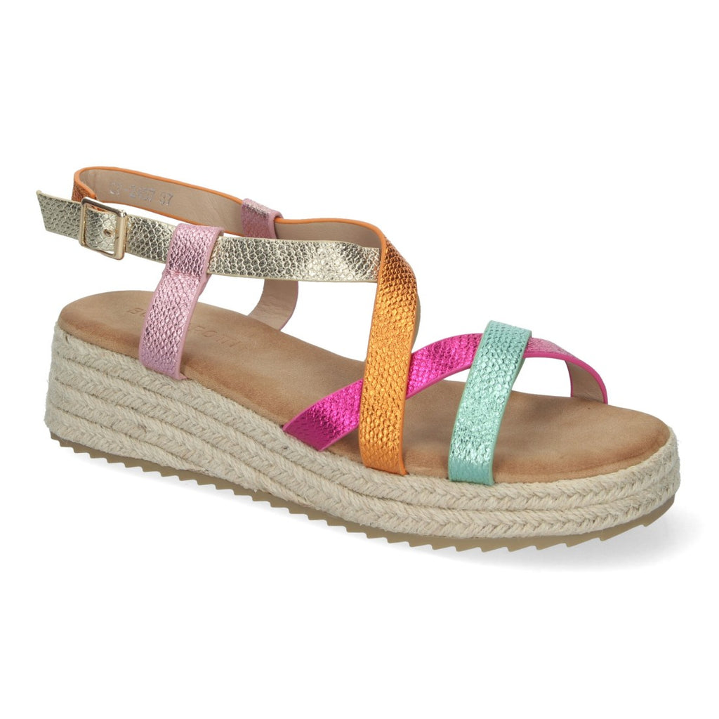 Sandalia plana Elegantes y Cómodas con Detalles Entrecruzados - CF-2457-Multi