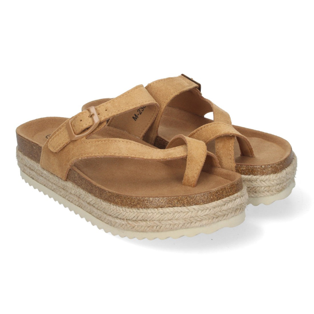 Sandalia Tipo Esclava con Plataforma-Taupe