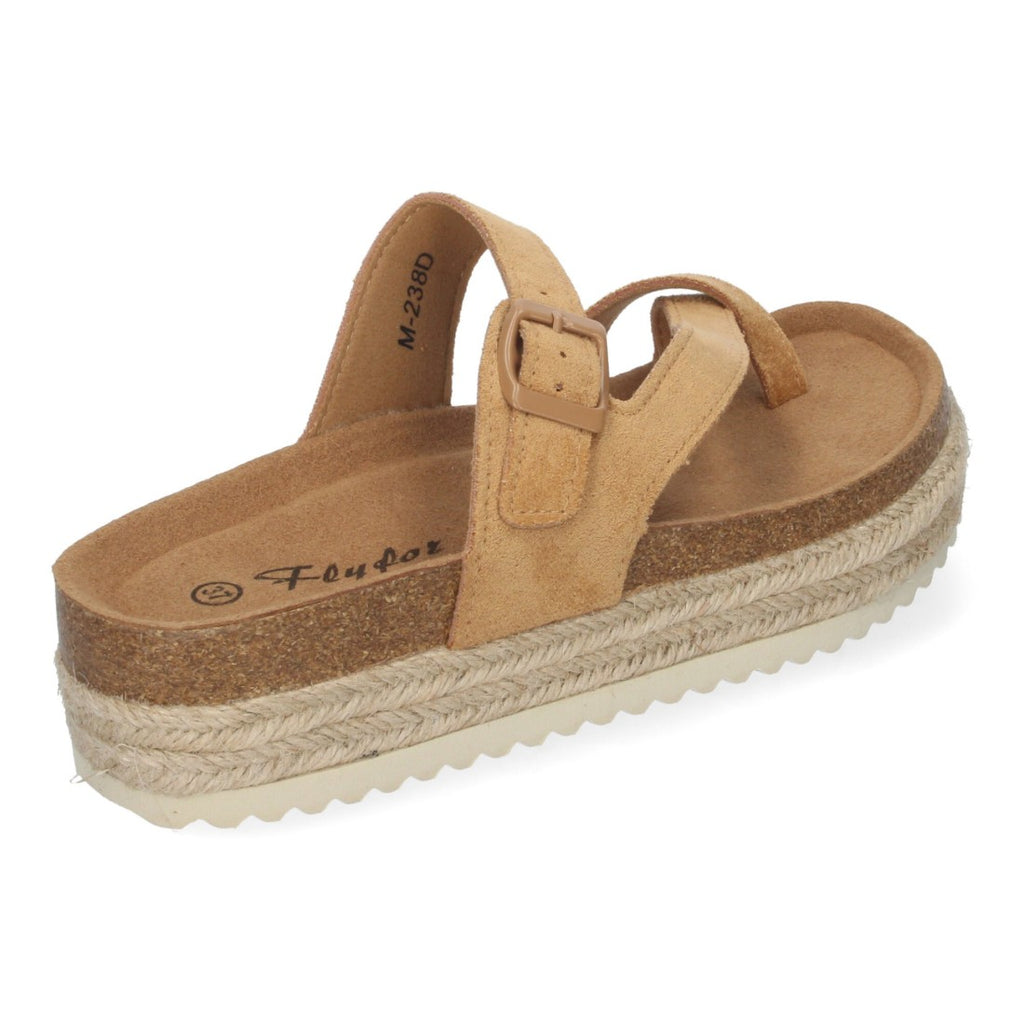 Sandalia Tipo Esclava con Plataforma-Taupe