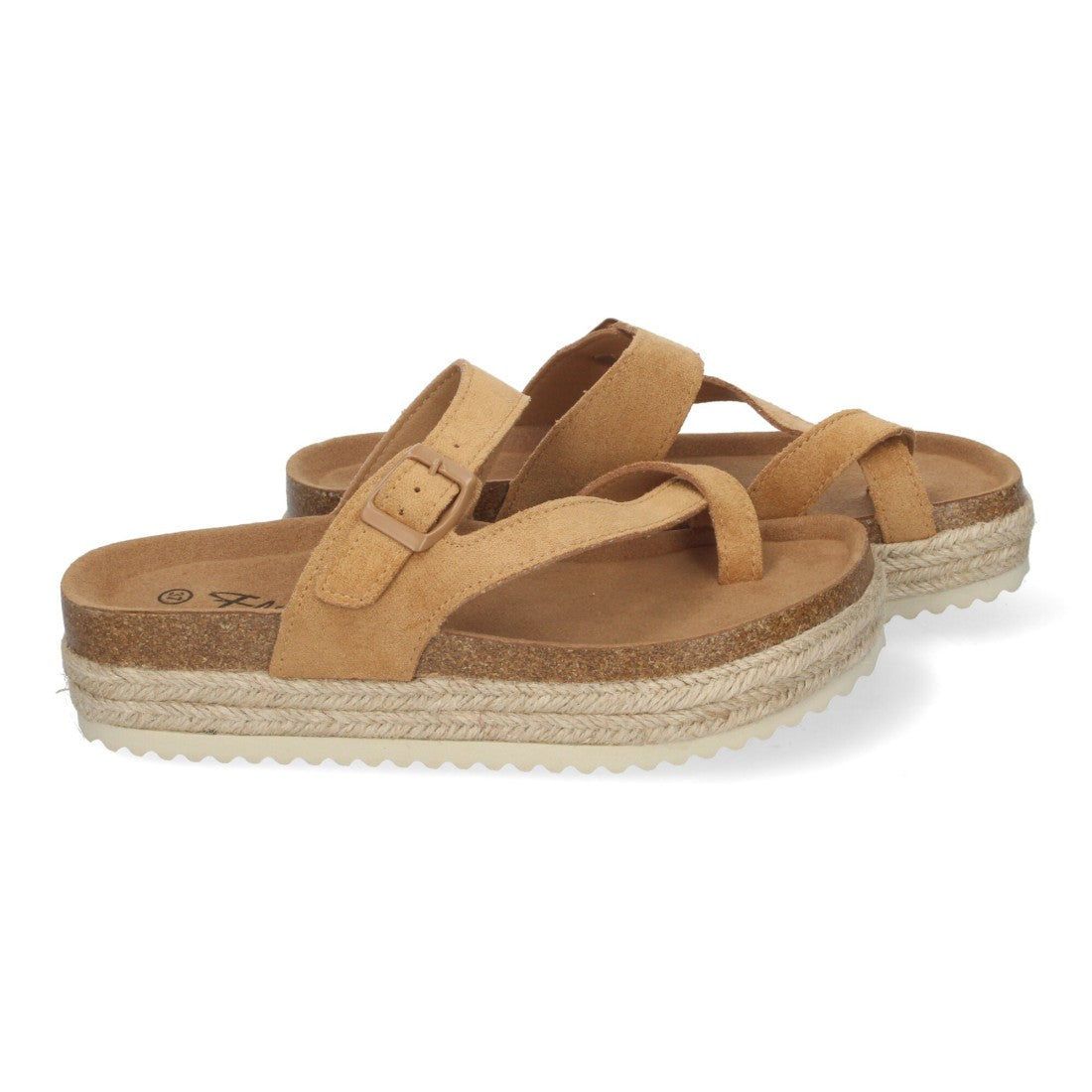 Sandalia Tipo Esclava con Plataforma-Taupe