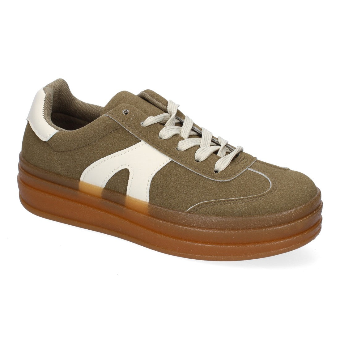 Zapatillas Deportivas Planas de Mujer, Diseño Moderno-Verde