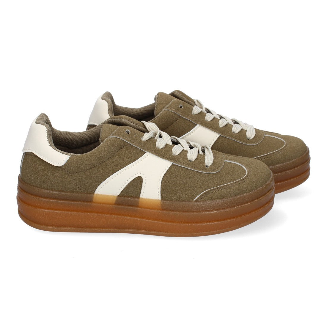 Zapatillas Deportivas Planas de Mujer, Diseño Moderno-Verde