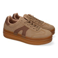 Zapatillas Deportivas Planas de Mujer, Diseño Moderno-Kaki