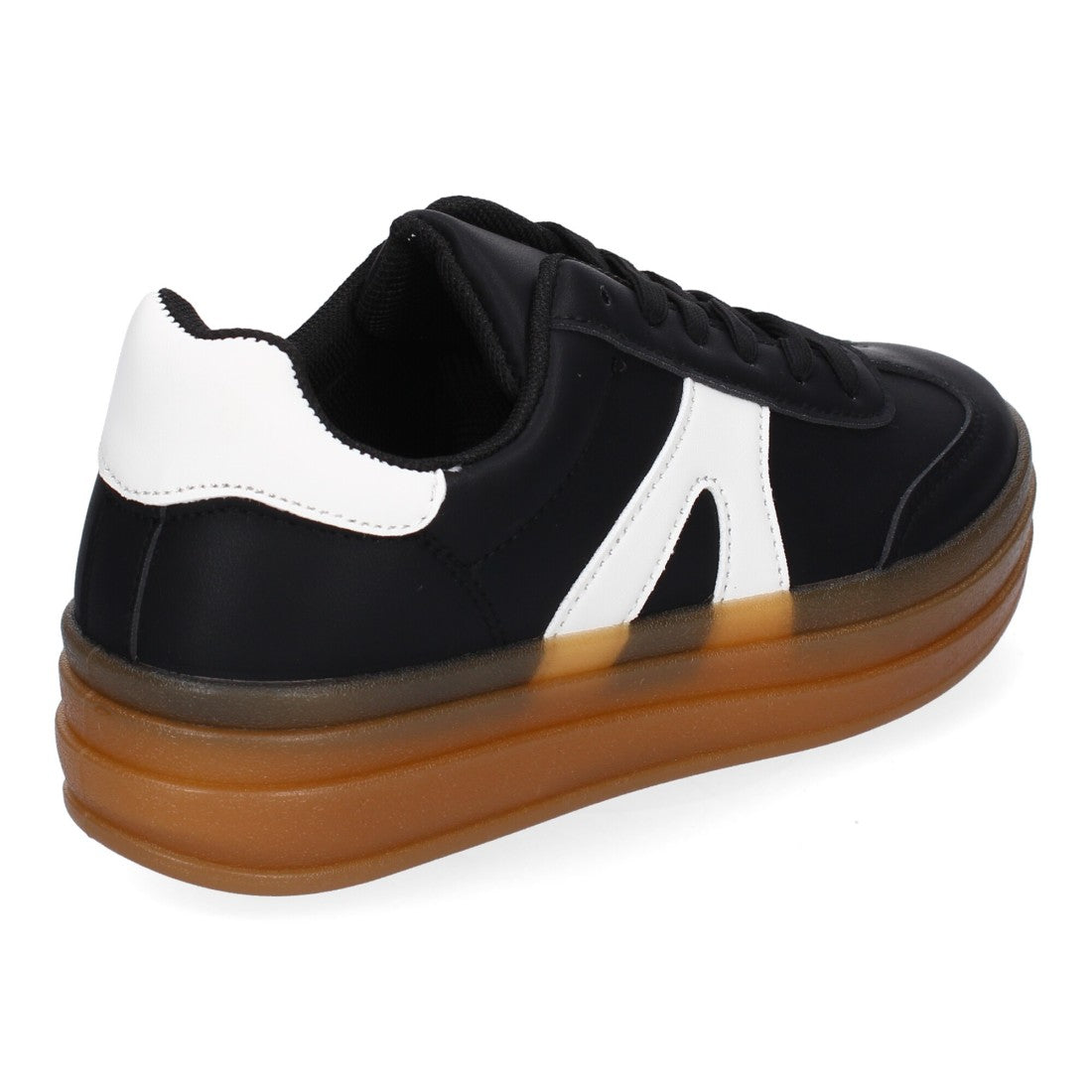 Zapatillas Deportivas Planas de Mujer, Diseño Moderno-Negro