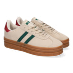 Zapatillas deportivas de mujer con doble plataforma  -Beige