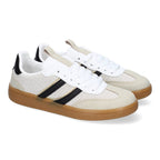 Zapatillas Casual de Mujer con Malla Transpirable y Estilo Retro  -Blanco
