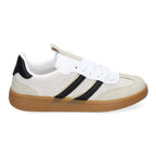 Zapatillas Casual de Mujer con Malla Transpirable y Estilo Retro  -Blanco