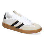 Zapatillas Casual de Mujer con Malla Transpirable y Estilo Retro  -Blanco