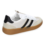 Zapatillas Casual de Mujer con Malla Transpirable y Estilo Retro  -Blanco