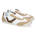 Sneaker Casual Beige con Animal Print