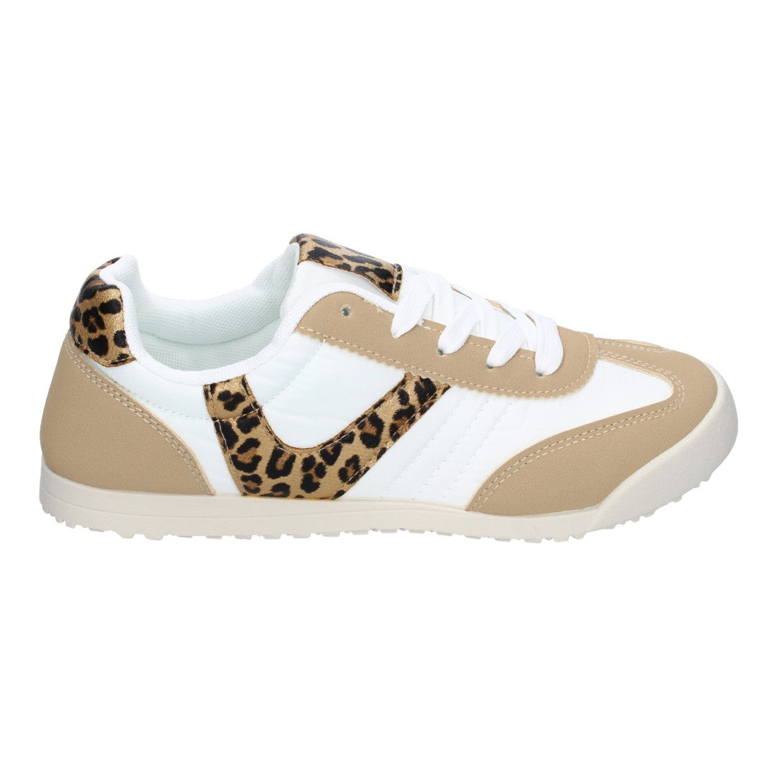 Sneaker Casual Beige con Animal Print