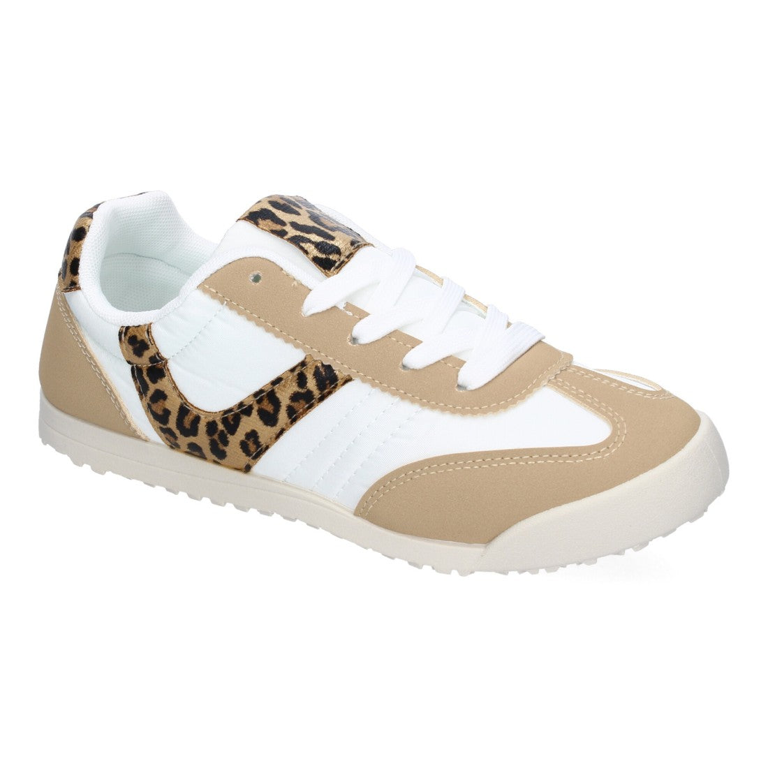 Sneaker Casual Beige con Animal Print
