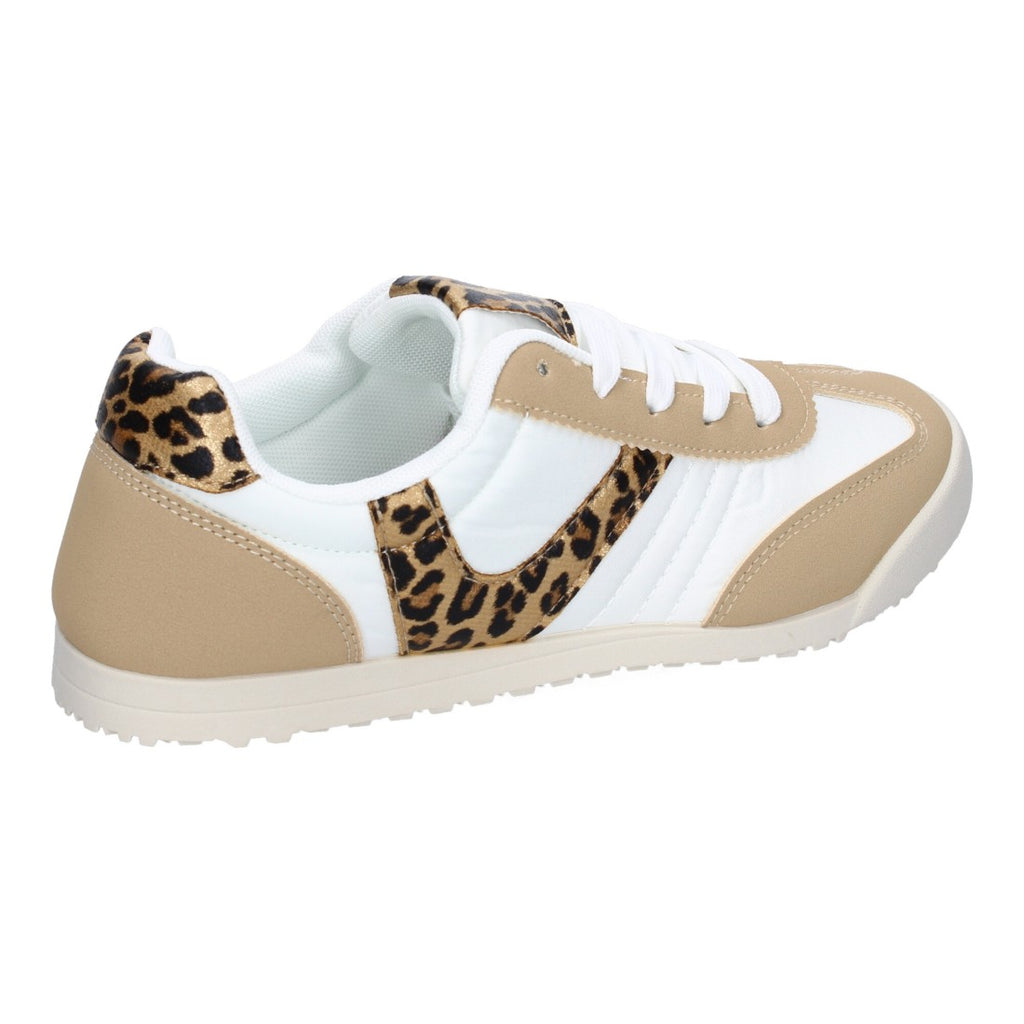 Sneaker Casual Beige con Animal Print