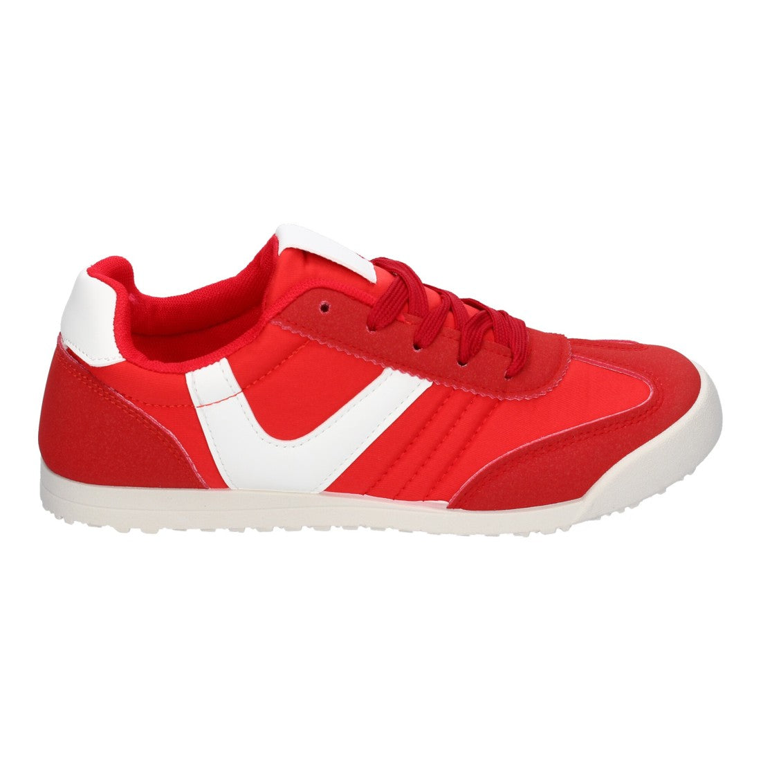 Sneaker Casual roja con Detalles Blancos