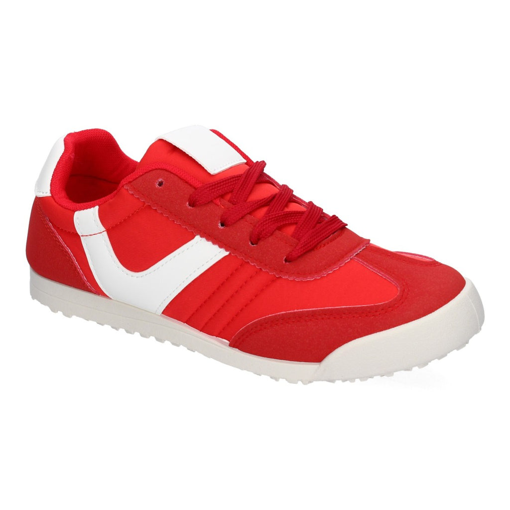 Sneaker Casual roja con Detalles Blancos