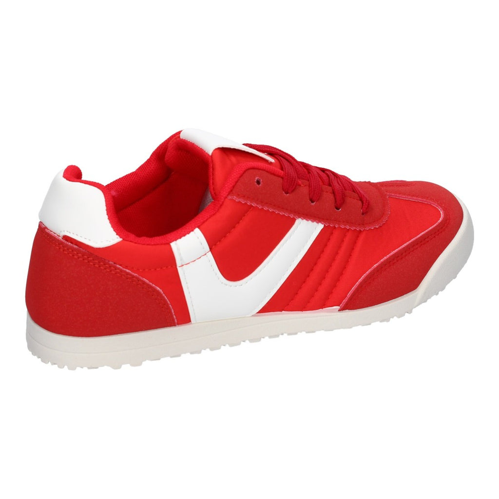 Sneaker Casual roja con Detalles Blancos