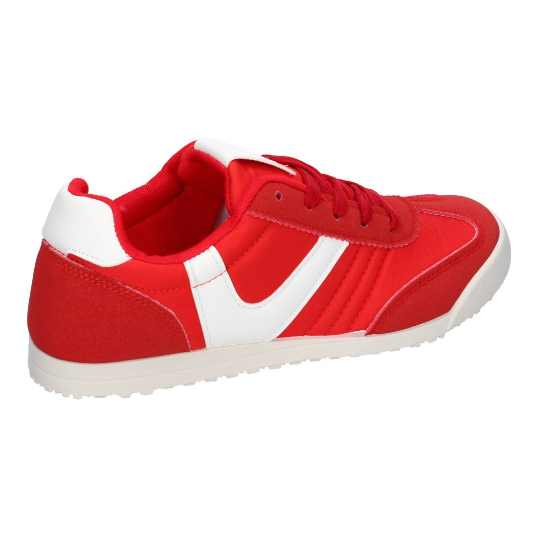 Sneaker Casual roja con Detalles Blancos