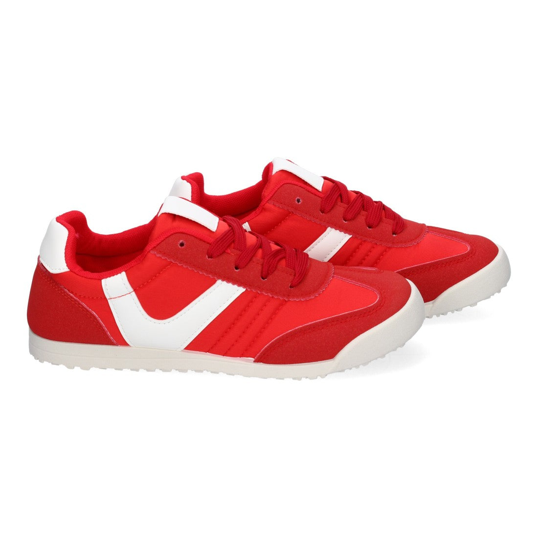 Sneaker Casual roja con Detalles Blancos