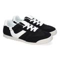 Sneaker Casual Negra con Detalles Blancos