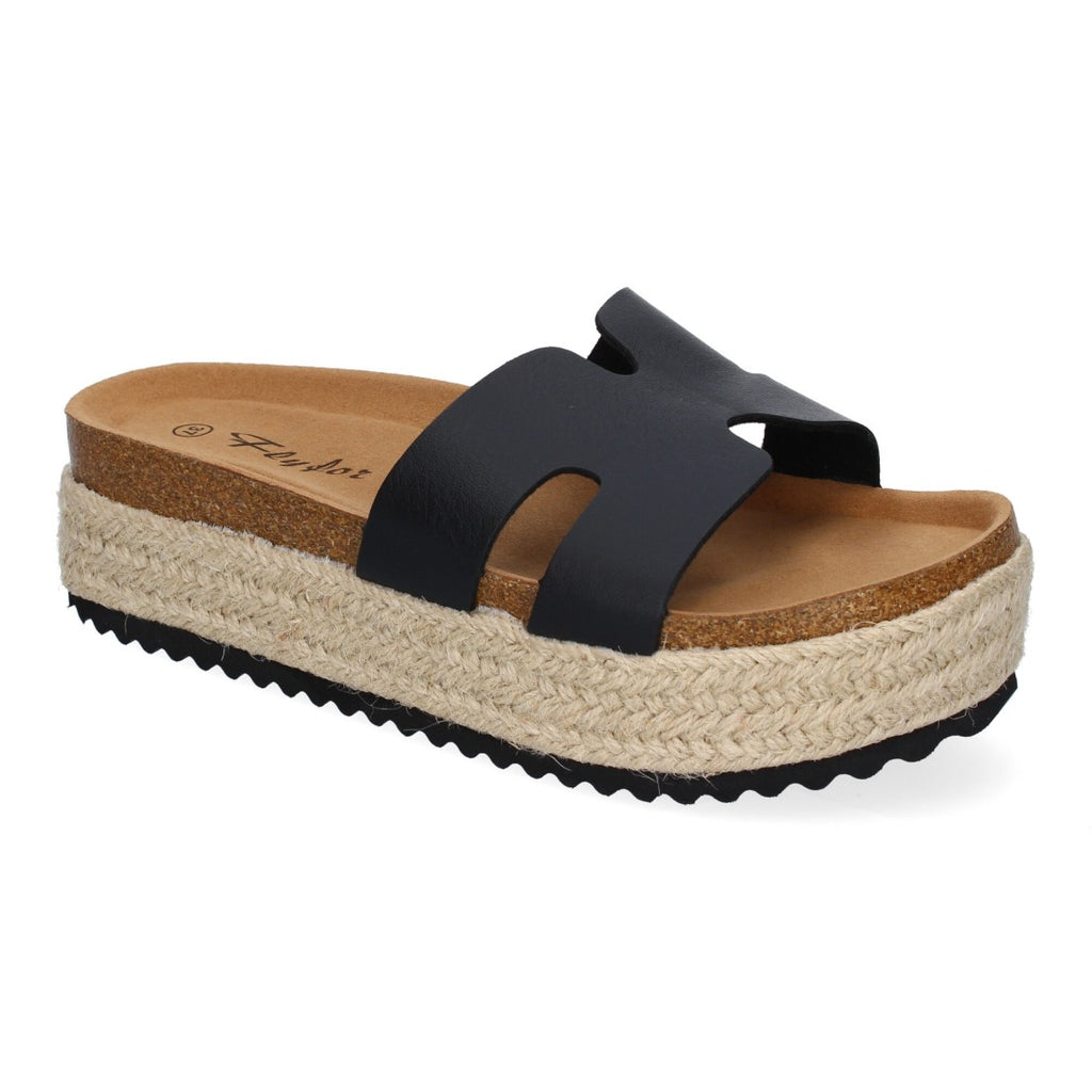 Sandalias Plataforma Bio -Negro