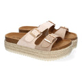 Sandalia plataforma yute doble Hebilla - M-239-Nude