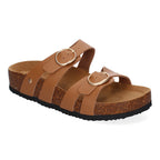Sandalias Planas para Mujer con Doble Hebilla Ajustable – Diseño Bio Moderno y Cómodo  -Taupe