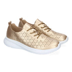 Zapatillas Casual Caladas de Mujer Ligeras y Transpirables  -Oro