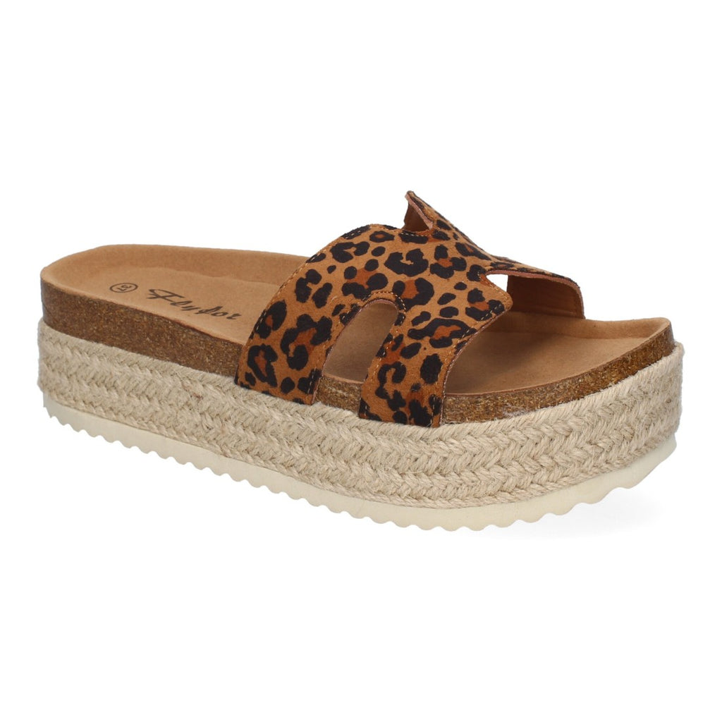 Sandalias Plataforma Bio -Leopardo
