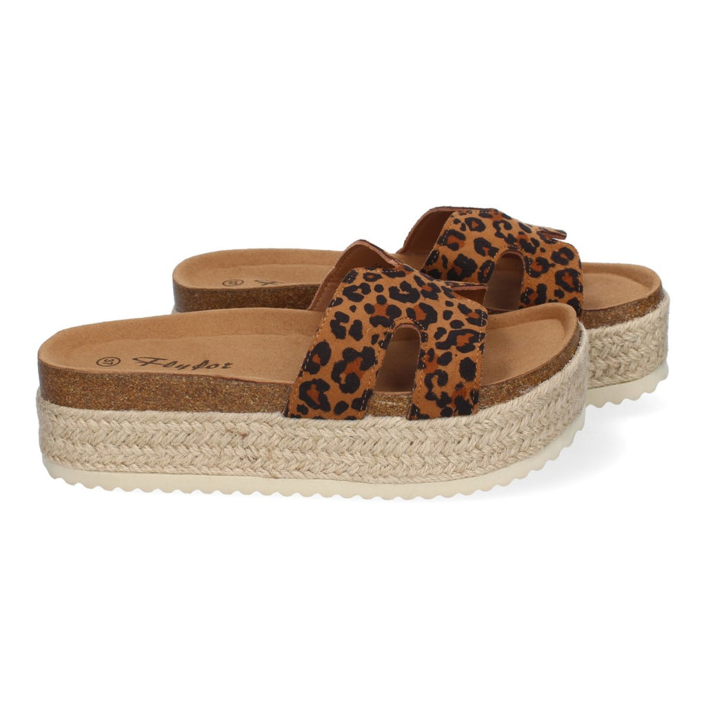 Sandalias Plataforma Bio -Leopardo