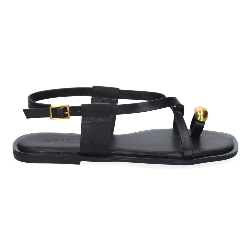 Sandalias Tiras Finas Mujer -TC-1U1- Negro