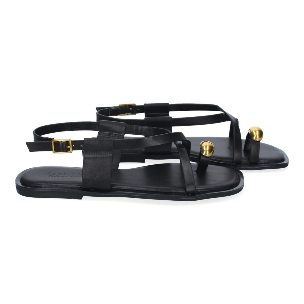 Sandalias Tiras Finas Mujer -TC-1U1- Negro