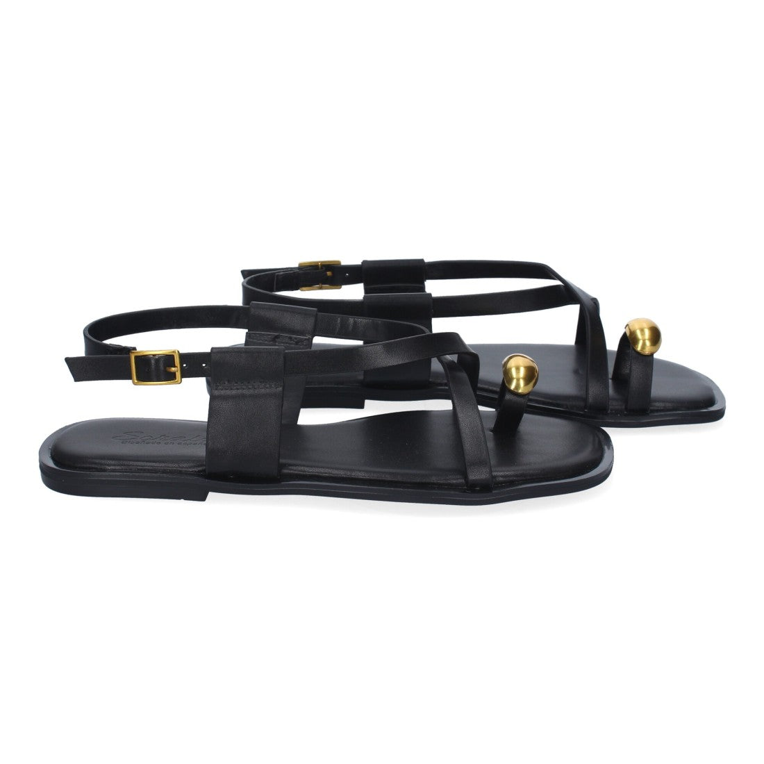 Sandalias Tiras Finas Mujer -TC-1U1- Negro