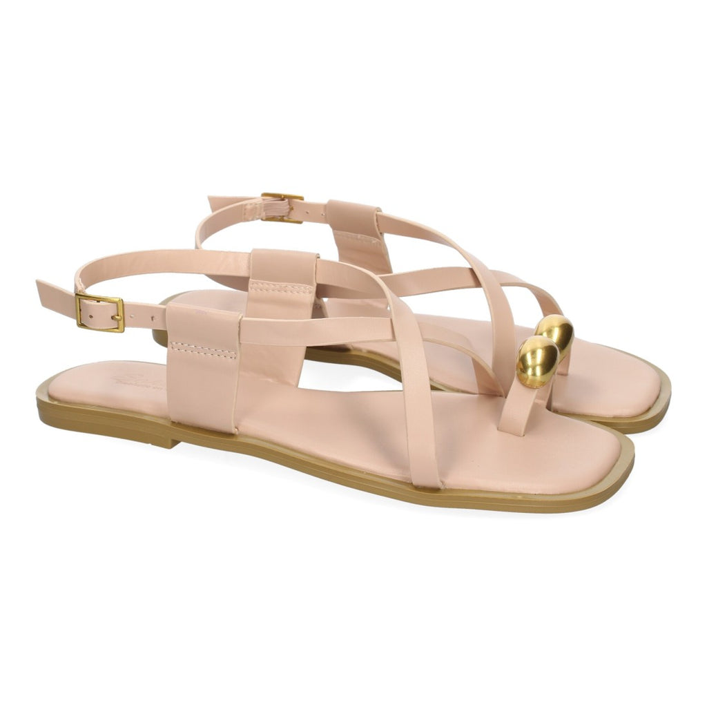 Sandalias Tiras Finas Mujer -Kaki
