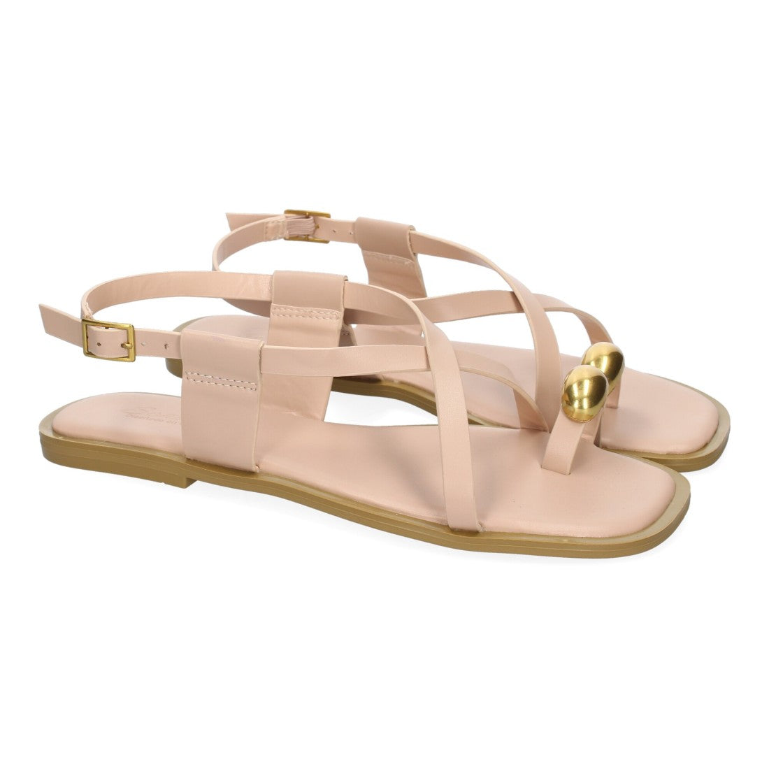 Sandalias Tiras Finas Mujer -Kaki