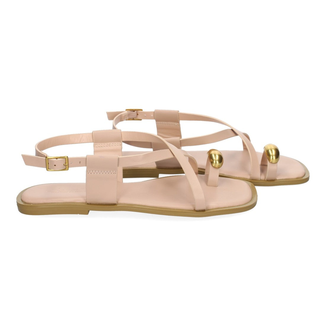 Sandalias Tiras Finas Mujer -Kaki