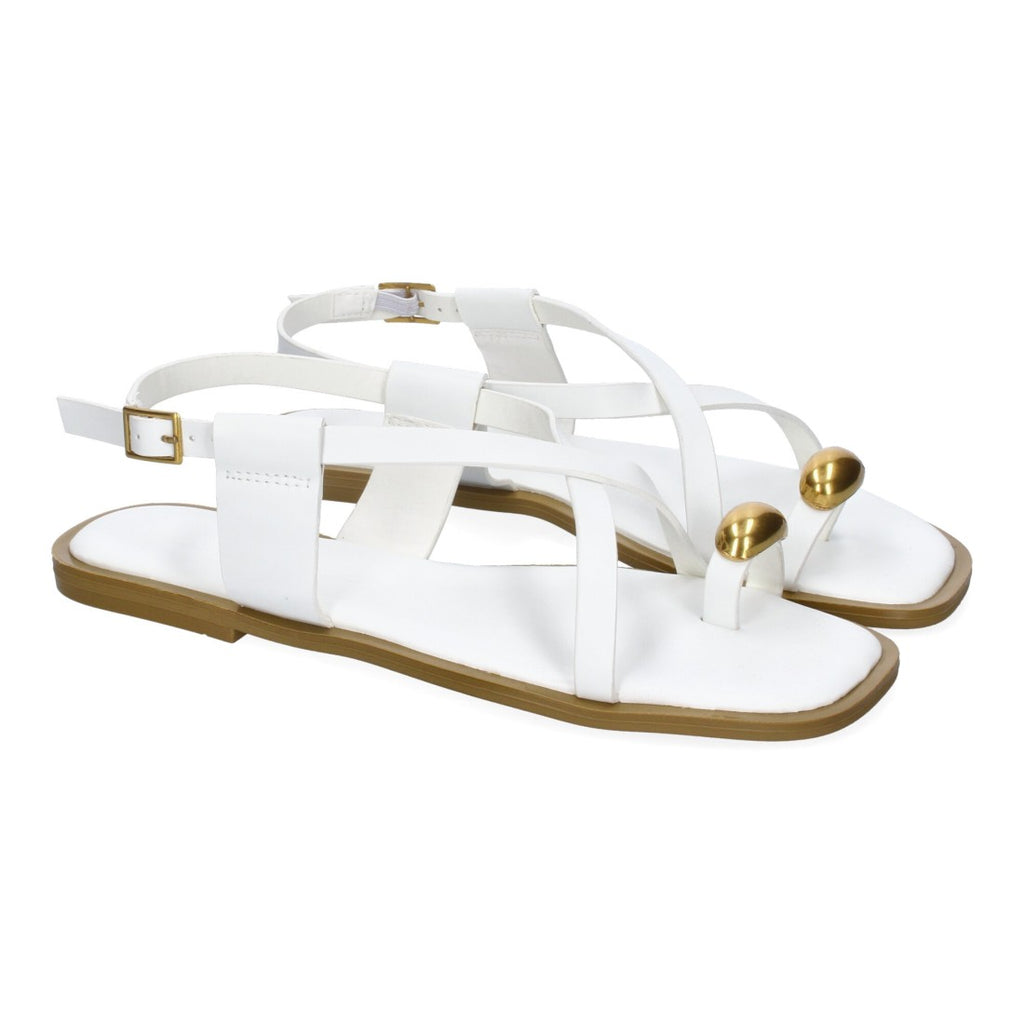 Sandalias Tiras Finas Mujer - TC-1U1-Blanco