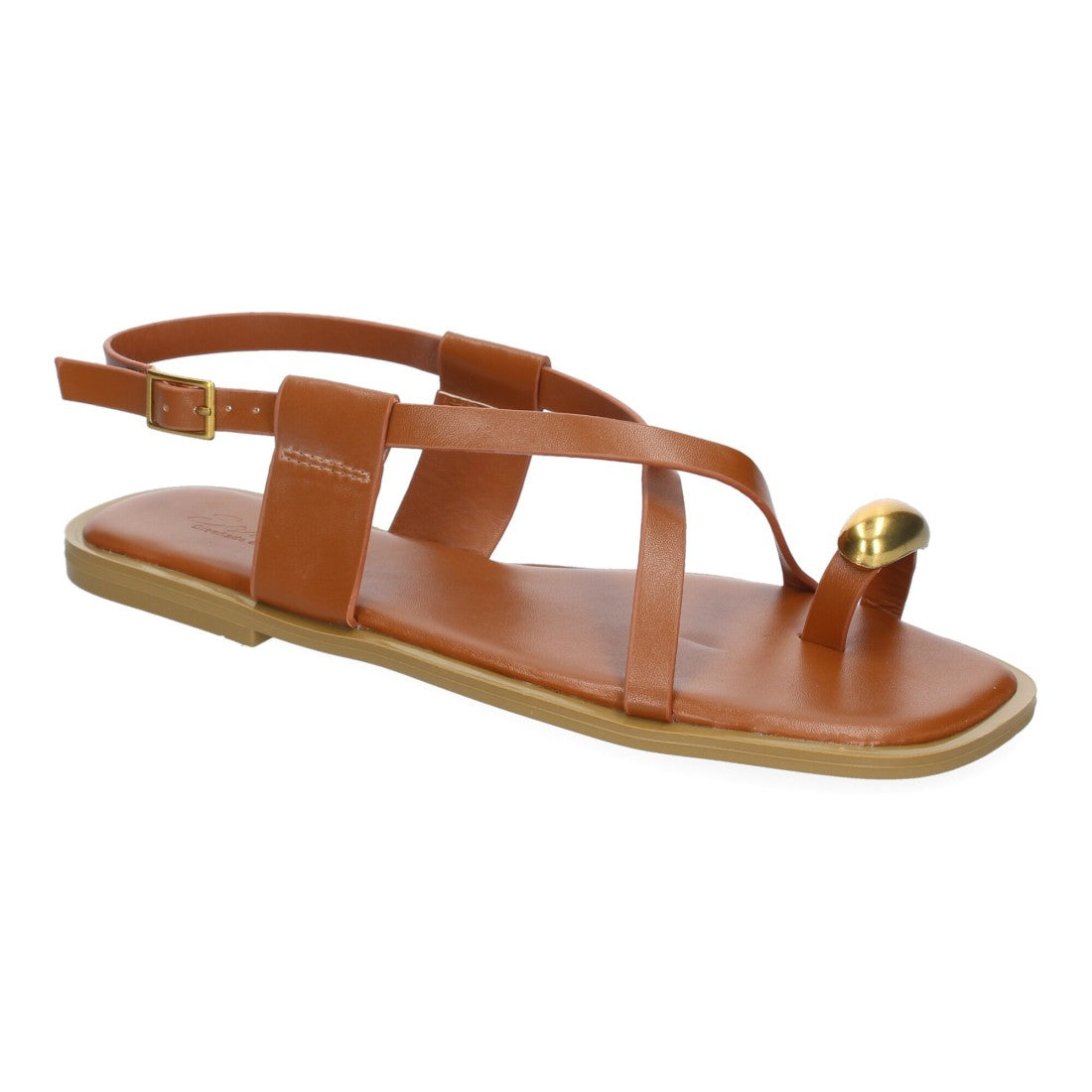 Sandalias Tiras Finas Mujer -Camel
