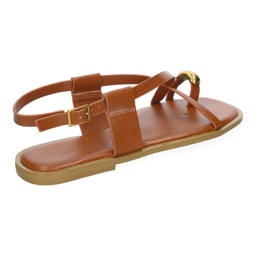 Sandalias Tiras Finas Mujer -Camel