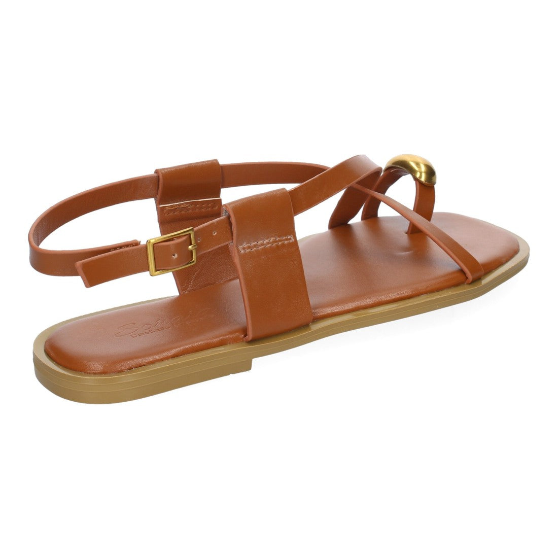 Sandalias Tiras Finas Mujer -Camel