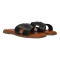 Sandalias con Pala Decorada -Negro