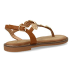 Sandalias planas para mujer comodas elegantes con detalles brillantes-TF5552-Oro