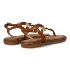 Sandalias planas para mujer comodas elegantes con detalles brillantes-TF5552-Oro