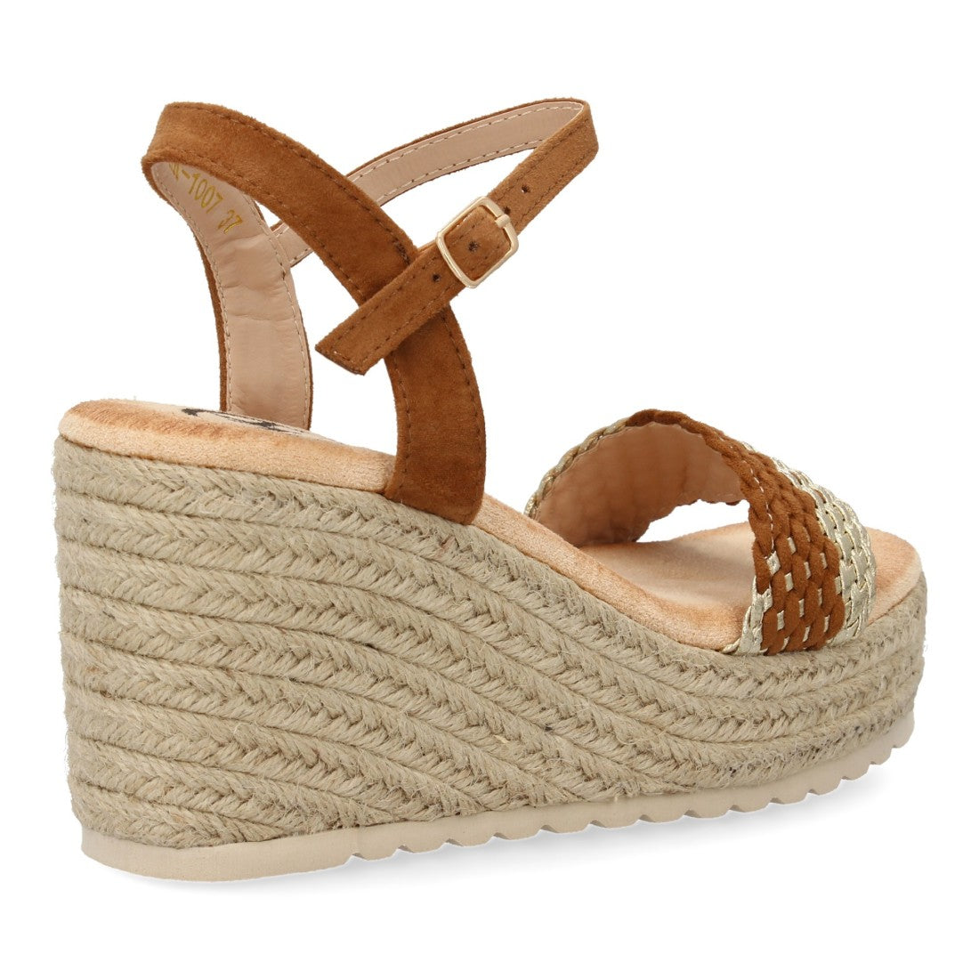 Sandalia de Cuña en Yute Mujer -Camel