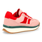 Zapatillas retro deportivas – estilo vintage y comodidad moderna -Rojo