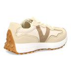 Zapatilla Casual con Detalle en “V” - ligereza y estilo urbano  -Beige