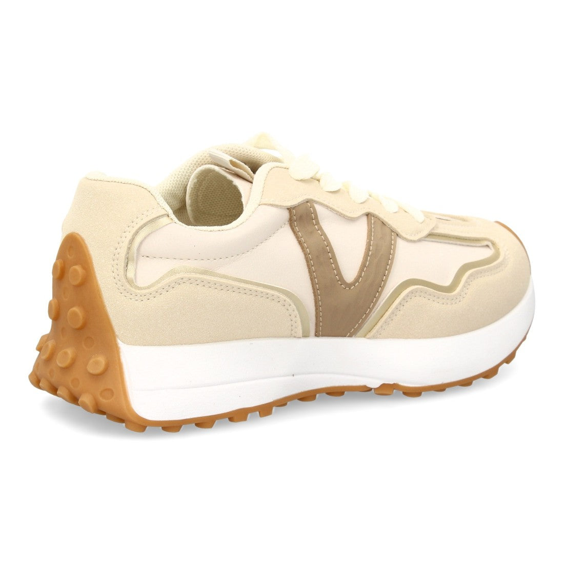 Zapatilla Casual  con Detalle en “V” - SL-762-Beige